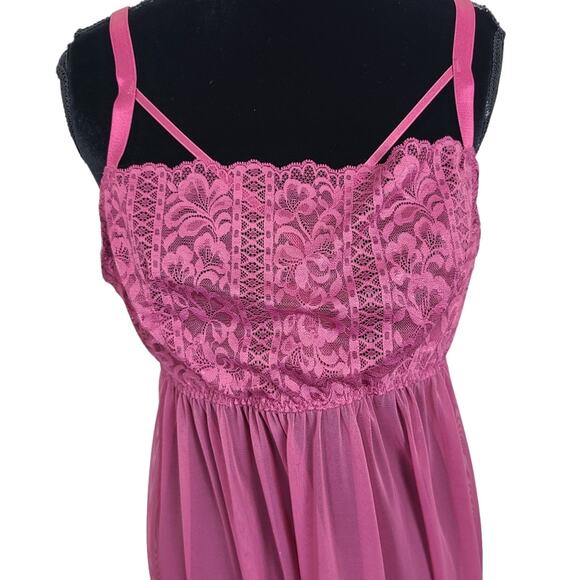 Torrid Nightie Women 1X Sexy Spaghetti Strap Floral Lace Fairy Core Nightgown - Picture 3 of 15